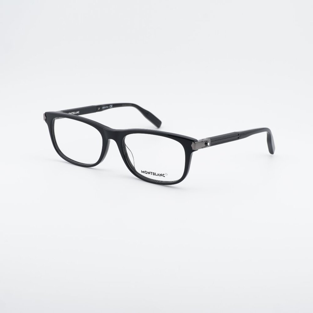 Montblanc MB0036O 005 Eyeglasses Black 56mm Rectangle Frame